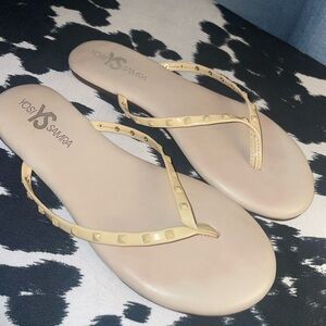 Yosi Samra Women's Tan Studded Sandals